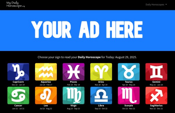 Advertise with My Daily Horoscope